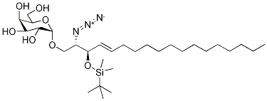 (2S,3R,4E)-2-Azido-tert-butyldiMethylsilyl-3-hydroxy-4-octadecenyl α-D-Galactopyranoside Struktur