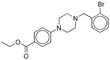 4-[4-[(2-Bromophenyl)methyl]-1-piperazinyl]benzoic Acid Ethyl Ester-d8 Struktur