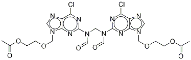 Bis [Acetyl 2-[(2-ForMaMide-1,6-dihydro-6-chloro-9H-purin-9yl)Methoxy]ethyl Ester] Struktur