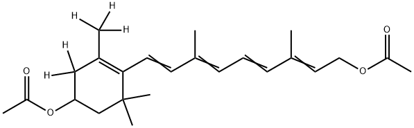 rac all-trans 3-(Acetyloxy)-retinol-d5 Acetate Struktur