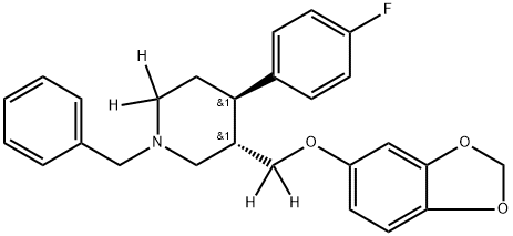 trans N-Benzyl Paroxetine-d4 Struktur