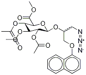 rac-1-(Azidomethyl)-2-(1-naphthalenyloxy)ethyl β-D-Glucopyranosiduronic Acid Methyl Ester 2’,3’,4’-Triacetate Struktur