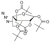 5-Azido-5-deoxy-1,2,3,6-tetra-O-pivaloyl-α,β-galactofuranoside Struktur