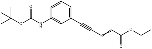 (E)-5-[3-[[(1,1-DiMethylethoxy)carbonyl]aMino]phenyl]-2-penten-4-ynoic Acid Methyl Ester Struktur