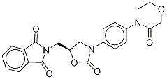 4-[4-[(5S)-5-PhthaliMidoMethyl-2-oxo-3-oxazolidinyl]phenyl]-3-Morpholinone-d4 Struktur