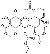 6,10,11-Triethylcarbonate DaunoMycinone-13CD3 8-ForMaldehyde Struktur