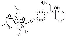 rac N,N-DidesMethyl-O-desMethyl Venlafaxine 2,3,4-Tri-O-acetyl-β-D-glucuronide Methyl Ester Struktur