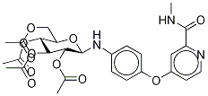 1-[4-[[2-[(MethylaMino)carbonyl]-4-pyridinyl]oxy]phenyl]aMino-1-deoxy-2,3,4,6-tetraacetate-β-D-glucopyranose Struktur