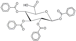 1,2,3,4-Tetra-O-benzoyl-D-glucuronic-13C6 Acid Struktur