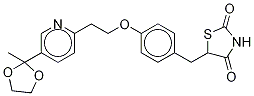 5-[4-[2-[5-(2-Methyl-1,3-dioxolan-2-yl)-2-pyridinyl]ethoxy-d4]benzyl]- Struktur