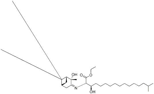 3-Hydroxy-2-[(E)-[(1S,2S,5S)-2-hydroxy-2,6,6-triMethylbicyclo[3.1.1]hept-3-ylidene]aMino]-15-Methyl-hexadecanoic Acid Ethyl Ester Struktur