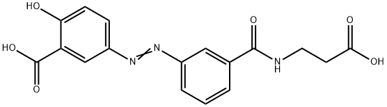 ((E)-5-((m-[(2-carboxyethyl)carbamoyl]phenyl)azo)-2-salicylic acid) Struktur