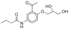 rac Des(isopropylaMino) Acebutolol-d5 Diol Struktur