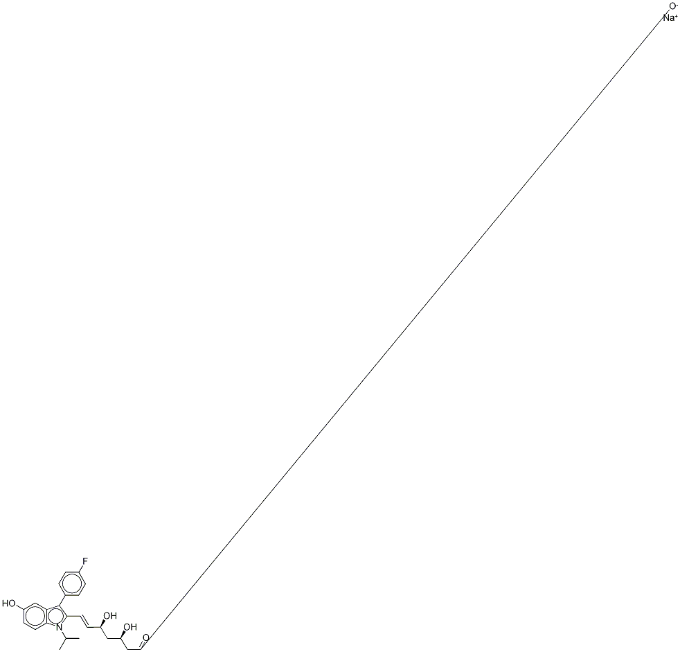 [R*,S*-(E)]-(±)-7-[3-(4-Fluorophenyl)-5-hydroxy-1-(1-Methylethyl-d7)-1H-indol-2-yl]-3,5-dihydroxy-6-heptenoic Acid MonosodiuM Salt Struktur