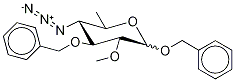 Benzyl 4-Azido-4,6-dideoxy-2-O-methyl-3-O-benzyl-D-glucopyranoside Struktur