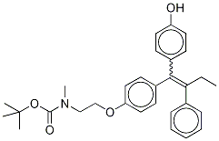 N-Boc-N-desmethyl-4-hydroxy Tamoxifen (E/Z Mixture) Struktur