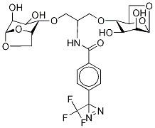 2-N-[4-(1-Azitrifluoroethyl)benzoyl]-1,3-bis-(1,6-anhydro-D-mannos -4-yloxy)-2-propylamine Struktur