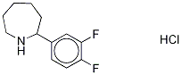 2-(3,4-Difluorophenyl)hexahydro-1H-azepine Hydrochoride Struktur