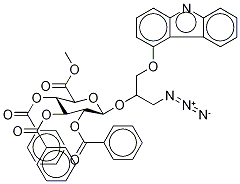 4-[1'-(3'-Azido-1',2'-propanediol)]carbazole 2'-O-(Tri-O-benzoyl-β-D-Glucuronide Methyl Ester) Struktur