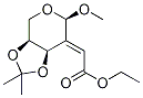 Methyl (2E)-2-Deoxy-2-(2-ethoxy-2-oxoethylidene)-3,4-O-isopropylidene-β-L-erythro-pentopyranoside Struktur