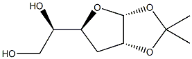 1-O,2-O-Isopropylidene-3-deoxy-α-D-allofuranose Struktur