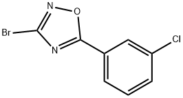 3-BroMo-5-(3-chlorophenyl)-1,2,4-oxadiazole Struktur