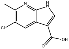 1H-Pyrrolo[2,3-b]pyridine-3-carboxylic  acid,  5-chloro-6-methyl- Struktur