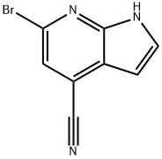 1H-Pyrrolo[2,3-b]pyridine-4-carbonitrile,  6-bromo- Struktur