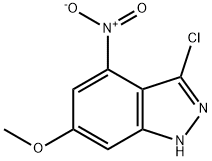 3-CHLORO-6-METHOXY-4-NITRO 1H-INDAZOLE Struktur