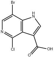 7-BROMO-4-CHLORO-5-AZAINDOLE-3-CARBOXYLIC ACID Struktur