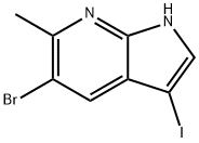 5-BROMO-3-IODO-6-METHYL-7-AZAINDOLE Struktur