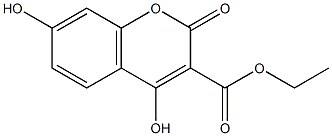 Ethyl 4,7-dihydroxy-2-oxo-2H-chroMene-3-carboxylate Struktur