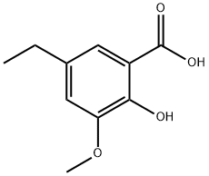 5-Ethyl-2-hydroxy-3-Methoxybenzoic acid Struktur