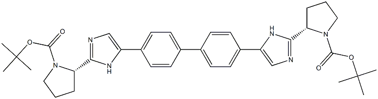 1-Pyrrolidinecarboxylic acid, 2,2'-([1,1'-biphenyl]-4,4'-diyldi-1H-iMidazole-5,2-diyl)bis-, 1,1'-bis(1,1-diMethylethyl) ester, (2S,2'S)-