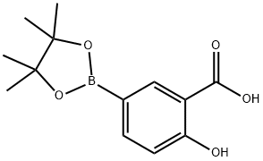 2-hydroxy-5-(4,4,5,5-tetraMethyl-1,3,2-dioxaborolan-2-yl)benzoic acid Struktur