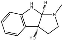 Pyrrolo[2,3-b]indol-3a(1H)-ol,2,3,8,8a-tetrahydro-1-Methyl-, (3aR,8aS)- Struktur