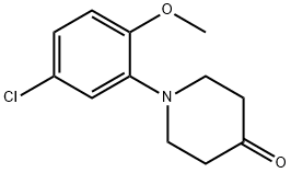 1-(5-chloro-2-methoxyphenyl)piperidin-4-one Struktur