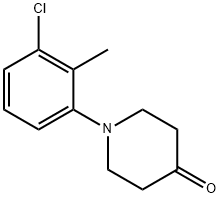 1-(3-chloro-2-methylphenyl)piperidin-4-one Struktur