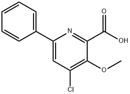 4-Chloro-3-Methoxy-6-phenylpicolinic acid Struktur