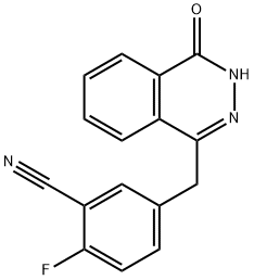 2-Fluoro-5-((4-oxo-3,4-dihydrophthalazin-1-yl)Methyl)benzonitrile Struktur