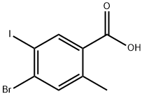 4-BroMo-5-iodo-2-Methyl-benzoic acid Struktur