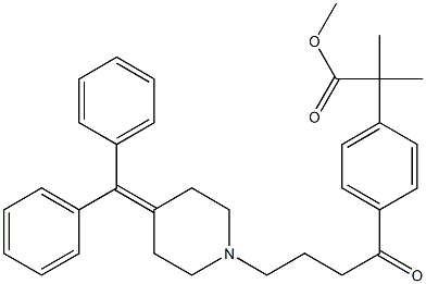 2-(4-(4-(4-(DiphenylMethylene)piperidin-1-yl)butanoyl)phenyl)-2-Methylpropanoic Acid Methyl Ester Struktur