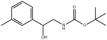 [2-(3-METHYLPHENYL)-2-HYDROXYETHYL]-CARBAMIC ACID 1,1-DIMETHYLETHYL ESTER Struktur