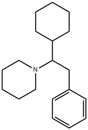 1-(1-Cyclohexyl-2-phenylethyl)piperidine Struktur