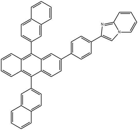 2-[4-(9,10-Di-naphthalen-2-yl-anthracen-2-yl)-phenyl]-iMidazo[1,2-a]pyridine Struktur