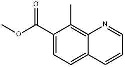 7-Quinolinecarboxylic acid, 8-Methyl-, Methyl ester Struktur