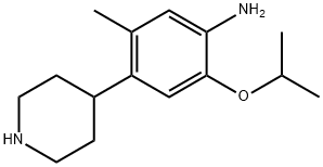 2-isopropoxy-5-Methyl-4-(piperidin-4-yl)benzenaMine Struktur