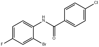 N-(2-bromo-4-fluorophenyl)-4-chlorobenzamide Struktur