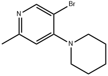 5-BroMo-2-Methyl-4-(piperidin-1-yl)pyridine Struktur