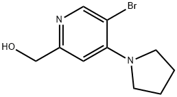 (5-BroMo-4-(pyrrolidin-1-yl)pyridin-2-yl)Methanol Struktur